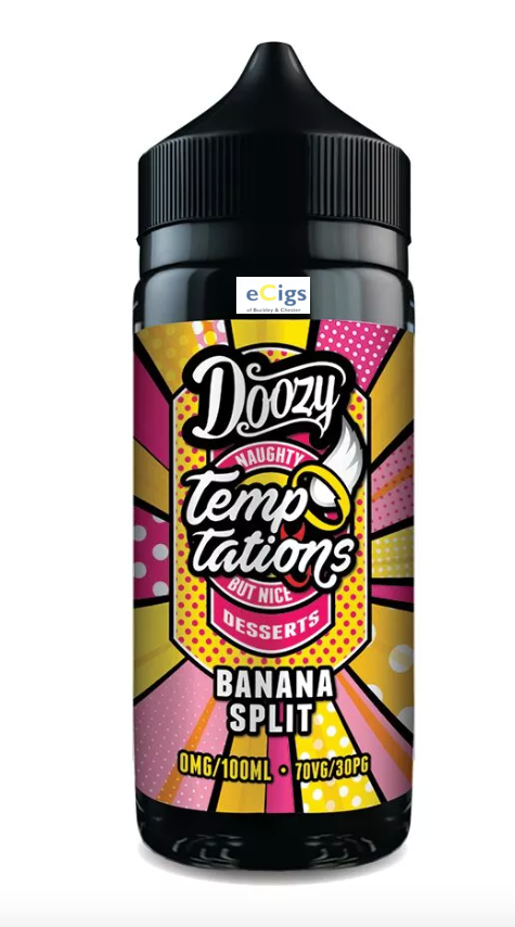 Banana Split by Doozy Vape Temptations 100ml 0mg shortfill