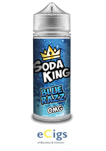 Soda King Blue razz 100ml Shortfill 0mg - eCigs of Chester & Buckley