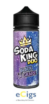 Soda King Duo Blackcurrant & Grape 100ml Shortfill 0mg - eCigs of Chester & Buckley